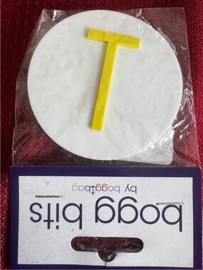 New Bogg Bits by bogg bag Accessory Letter T Yellow Initial